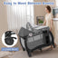 Centre de Nurserie Portable 4 en 1 avec Boîte à Musique - Gris