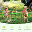 Kids Picnic Set with Folding Chairs & Adjustable Umbrella - Light Green