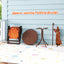 4-Piece Kids Picnic Set with Adjustable Umbrella and Folding Chairs