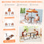 4-Piece Kids Picnic Set with Adjustable Umbrella and Folding Chairs