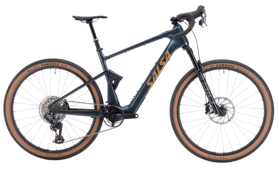 Bicicleta Eléctrica Salsa Wanderosa C Rival GX AXS - 29" Carbono Carvón Pequeña