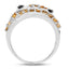 1.00 Carat Citrine & Black Spinel Sterling Silver Ring