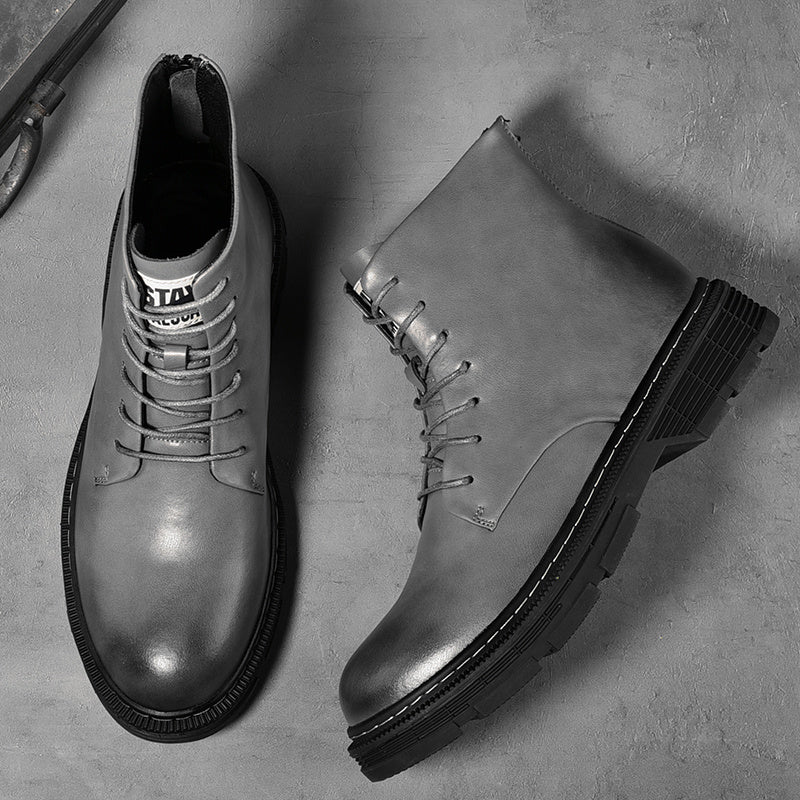 Fashion Zipper Tooling Boots for Outdoor Leisure