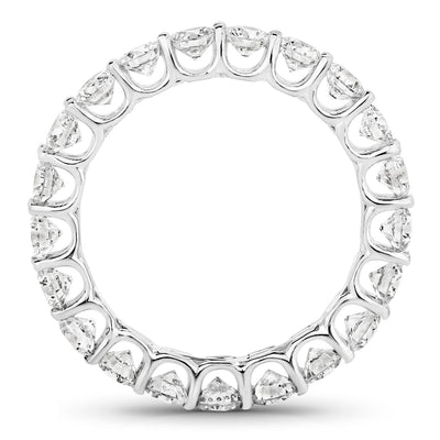 Bague de fiançailles en diamant cultivé en laboratoire de 2,52 carats en or blanc 14K