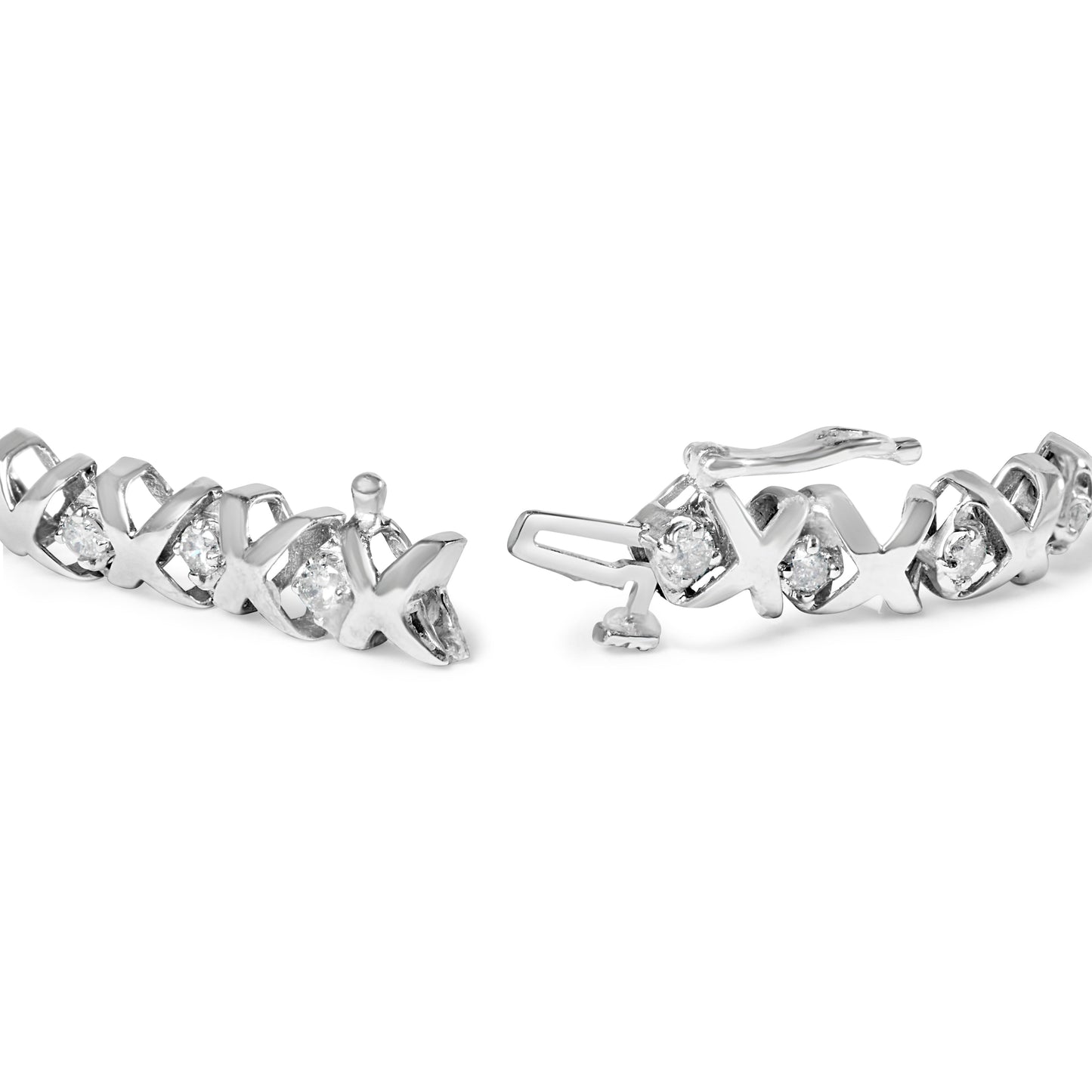 Pulsera de Tenis X-Link de Diamante en Oro Blanco de 10K - 1.5 Cttw