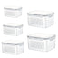 5-Piece Stackable Food Storage Containers with Drain Basket