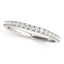 Anillo de boda de diamantes curvado en oro blanco de 14k (1/3 cttw)