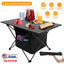 Foldable Camping Table with Storage Basket - Portable Aluminum Alloy