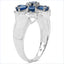 2.43 Carat Genuine Blue Sapphire Sterling Silver Engagement Ring