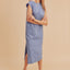 Robe midi sans manches à fente élégante