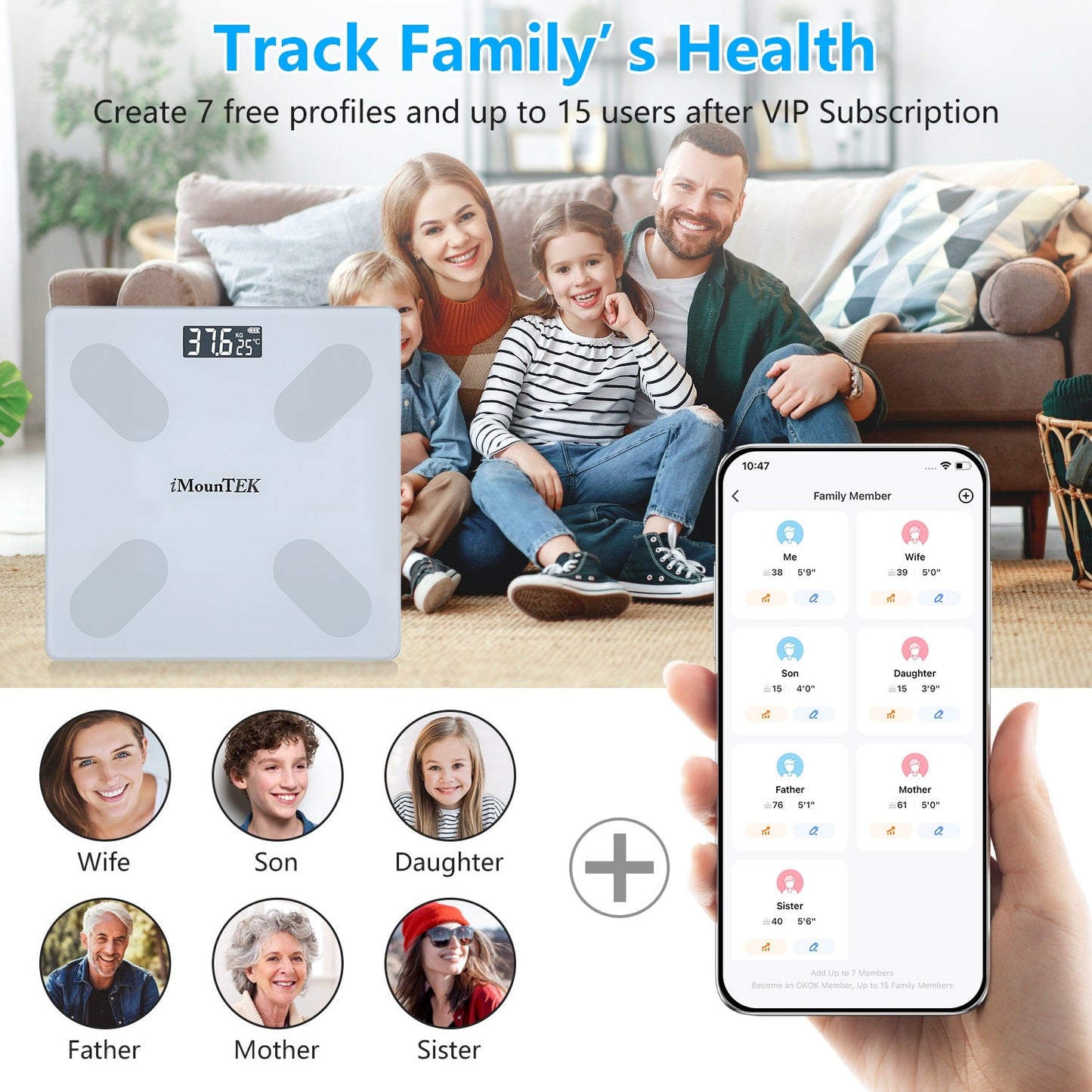 Smart Digital Body Weight Scale with Full Composition Analysis