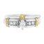 Conjunto de Anillo de Compromiso de Diamante Marquise en Oro Amarillo y Blanco de 14K - Talla 7