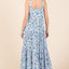 Robe Maxi Sans Manches à Imprimé Floral Élegante