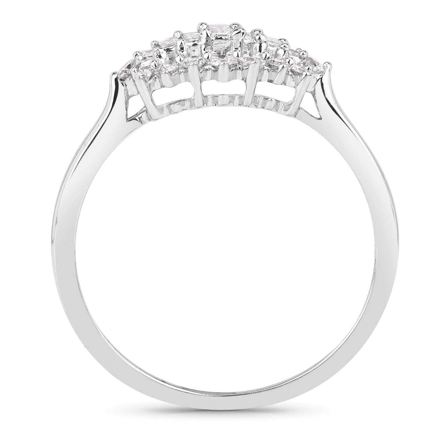 Anillo de Compromiso de Diamante Blanco de 0.37 Quilates en Oro Blanco de 14K