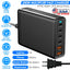 200W Fast Wall Charger with 6 Ports - Premium USB Charging Station