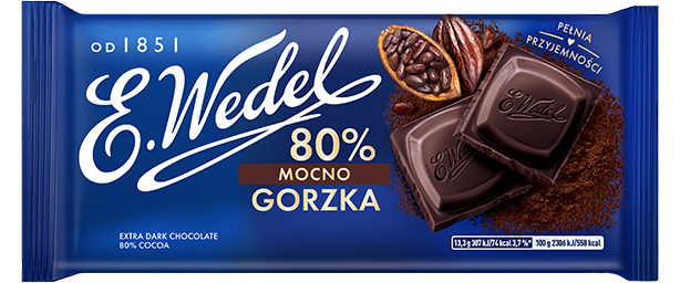 Chocolat Noir Wedel 80% Mocno Gorzka 80g