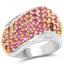 2.49 Carat Genuine Ruby .925 Sterling Silver Engagement Ring