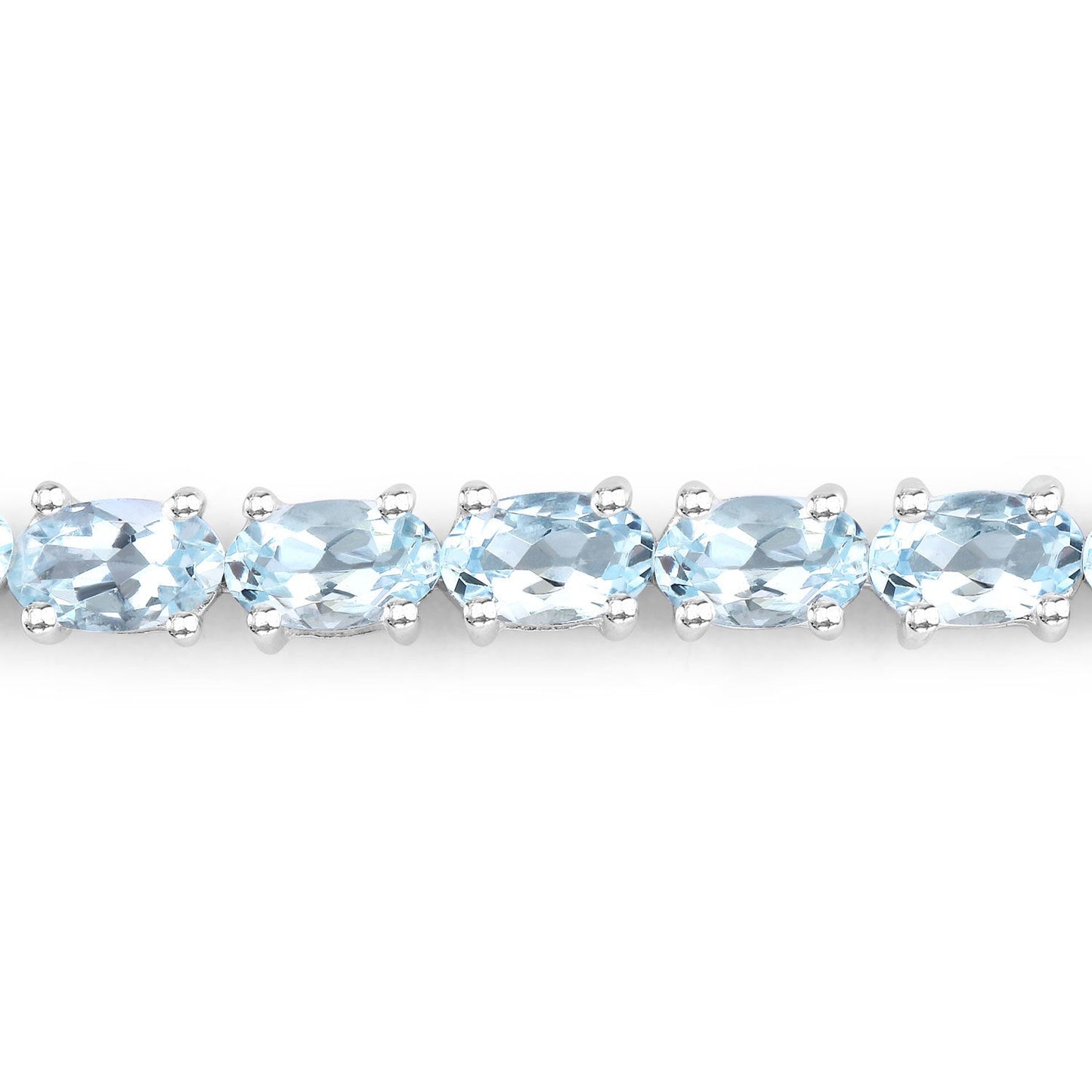 Elegant 2.20 Carat Aquamarine Sterling Silver Bracelet