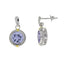 Boucles d'oreilles pendantes en zircon cubique véritable en argent sterling