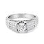 Anillo de Compromiso de Diamante Cortado Princesa en Oro Blanco de 14K - Talla 7