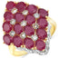 Bague en argent sterling élégante avec rubis de 6,49 carats et topaze blanche
