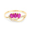 0.71 Carat Ruby and Diamond 14K Yellow Gold Engagement Ring
