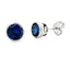 1.10ct Created Sapphire Stud Earrings in 10KT White Gold
