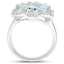 2.88 Carat Genuine Aquamarine Sterling Silver Ring