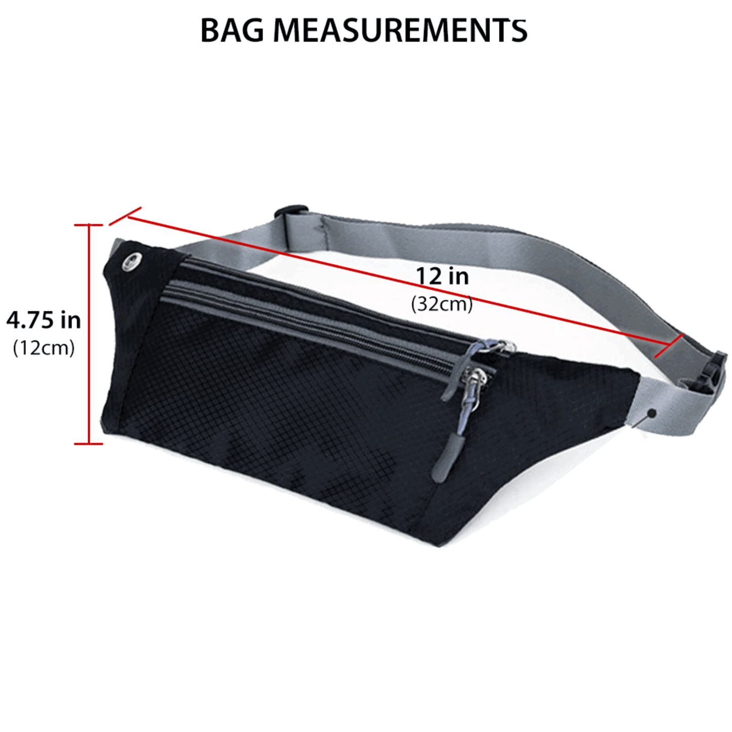 XGear Fitness Sac Banane Étanche pour Course et Voyage