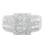 10K White Gold Diamond Cluster Engagement Ring