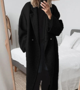 Women's Multi-Color Woolen Trench Coat
