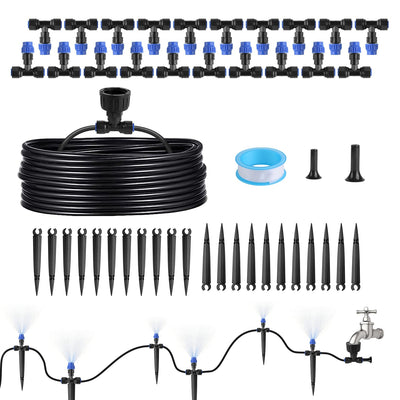 75FT Adjustable Mist Drip Irrigation System for Efficient Garden Watering