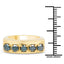 Bague de fiançailles en diamant bleu plaqué or jaune 14K