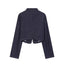 Fashionable Slim-Fit Double-Breasted Denim Jacket