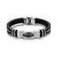 Stylish Stainless Steel and Silicone Bracelet for Men