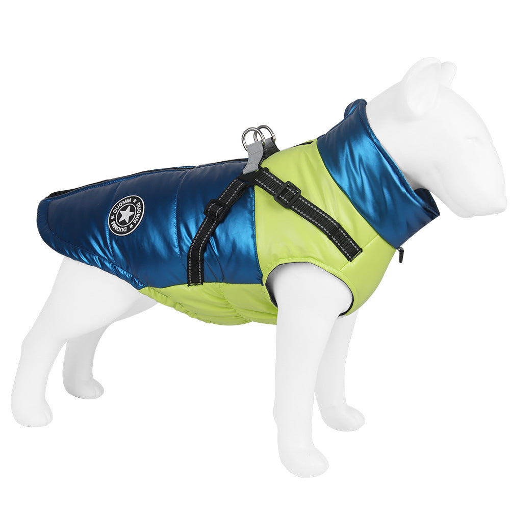Reflective Windproof Cotton Coat for Big Dogs