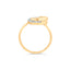 Anillo de media luna de diamantes de oro amarillo de 10K - Talla 6