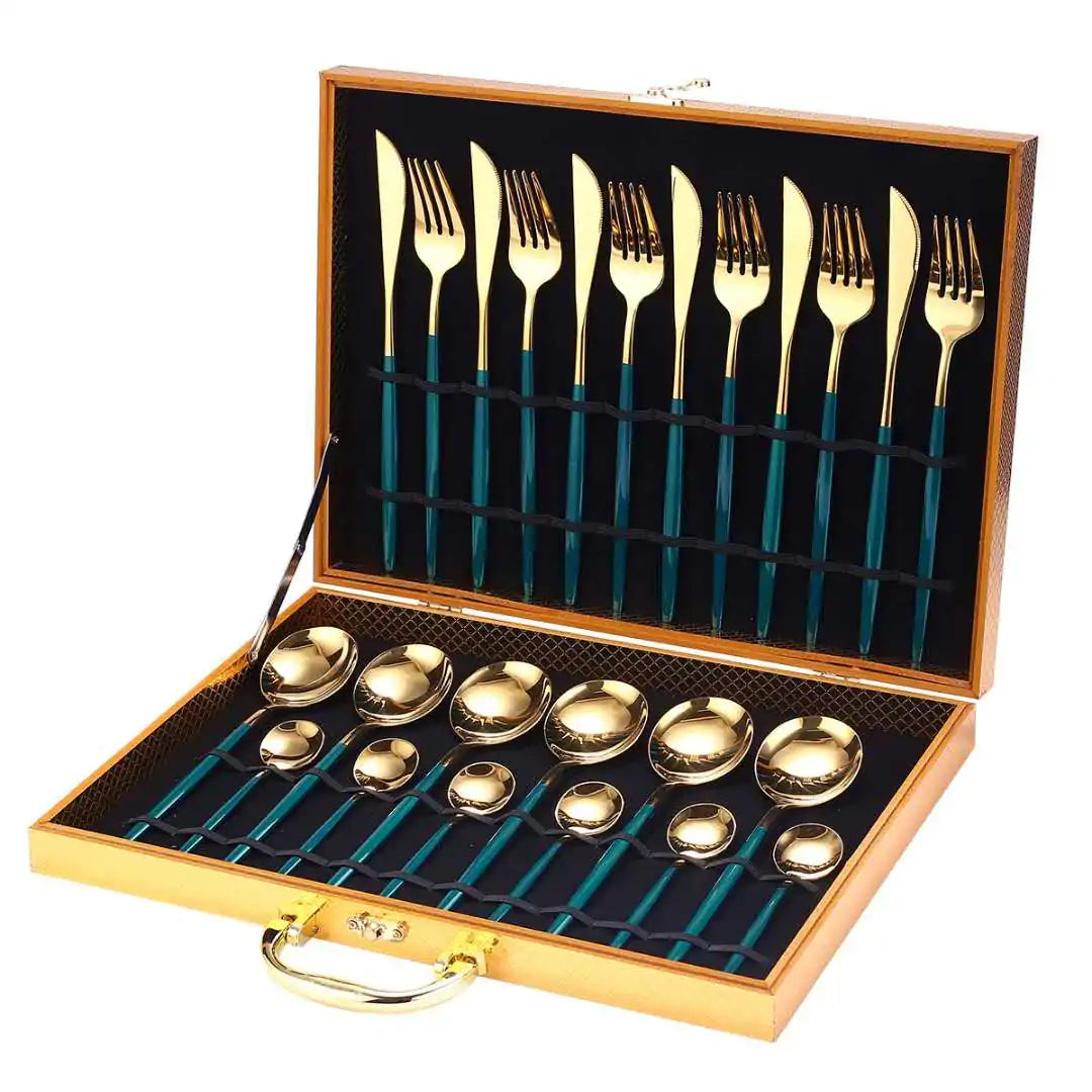 24 Pieces Luxury Cutlery Set for Elegant Dining