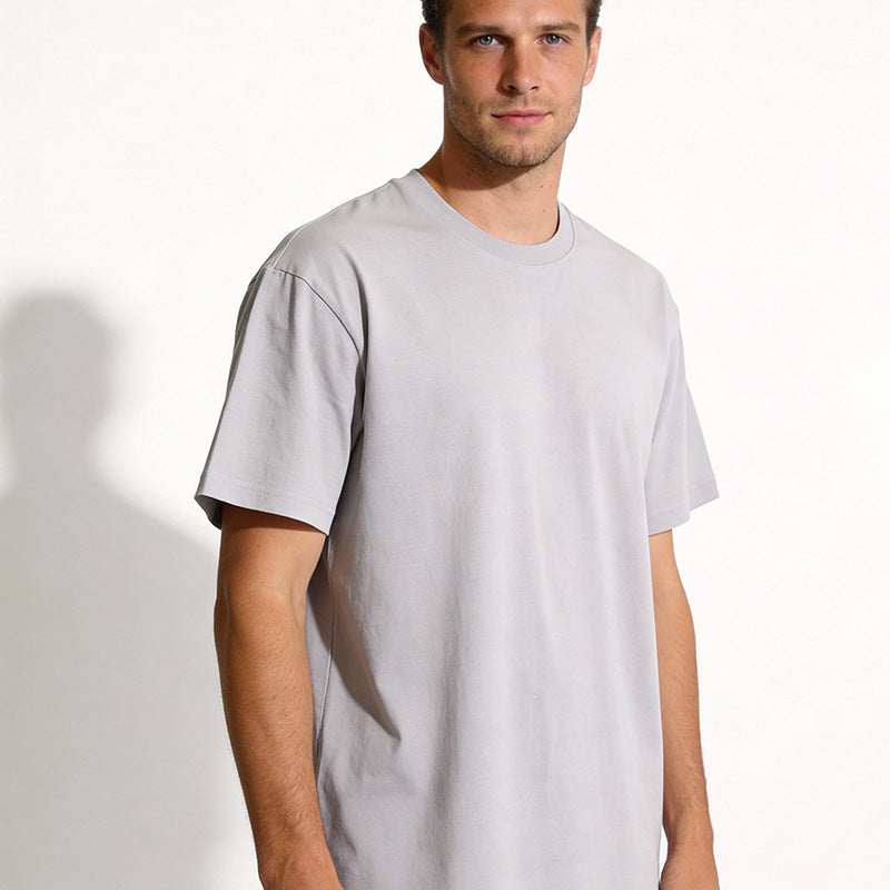 Camiseta de algodón sólida de color premium unisex