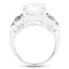 4.52 Carat Genuine Opal and Chrome Diopside Sterling Silver Ring
