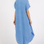 Robe Midi Boutonnée V-Neck à Lavage Minéral