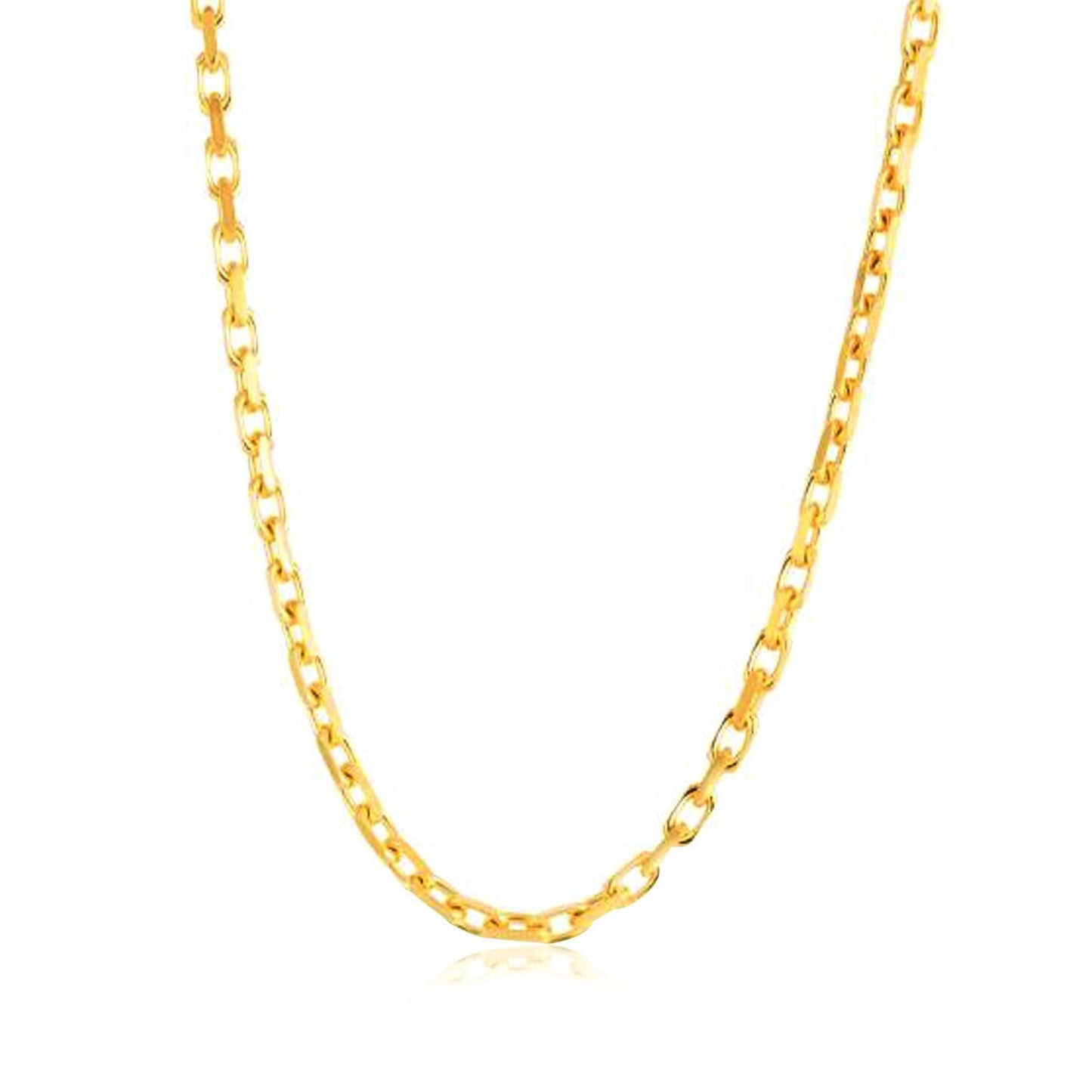 14k Yellow Gold French Cable Link Chain - 2.50 mm