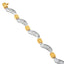 10K Two-Tone Gold Baguette Cut Diamond Spiral Bracelet