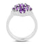2.16 Carat Genuine Amethyst Sterling Silver Engagement Ring