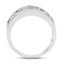 1.23 Carat Genuine Tanzanite Cluster Ring in Sterling Silver