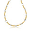 Collier en lien rond et style câble bicolore en or 14 carats