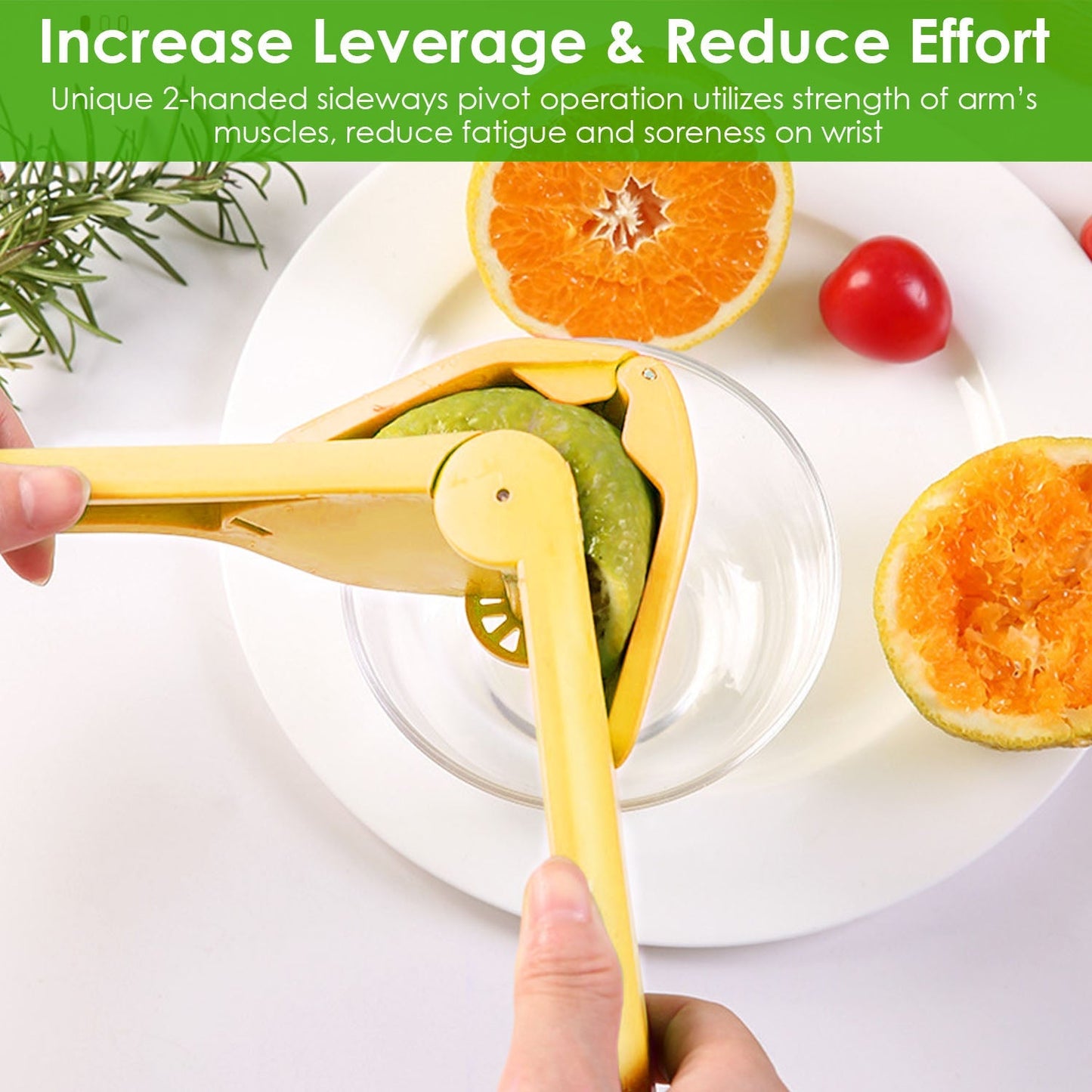 Premium Manual Lemon Squeezer with Fold Flat Design
