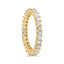 Anillo Eternidad de Diamantes Corte Princesa en Oro Amarillo de 14K - Talla 7