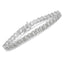 Bracelet de tennis en or blanc 10k avec diamants en forme de éventail - 2 cttw