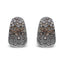 Black Rhodium over 18K White Gold Diamond Huggy Hoop Earrings